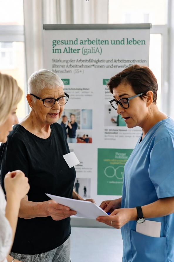 Beratung zu Arbeit und Gesundheit in der Arztpraxis (Quelle: Grok (xAI), generiert am 03.11.2025)